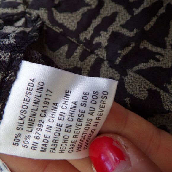 Sigrid Olsen linen blend shirt L - Picture 5 of 7